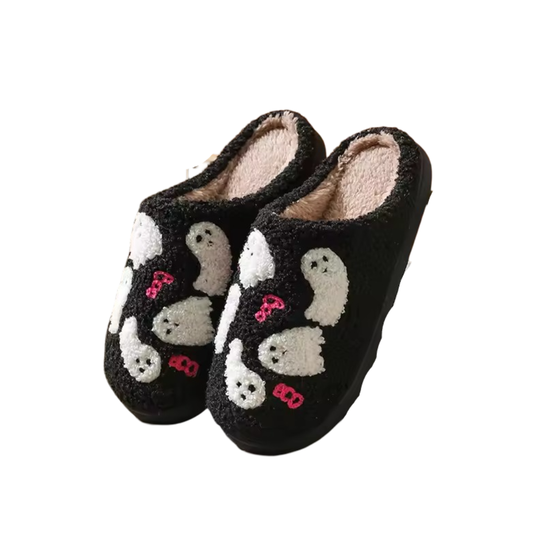 Ghost Halloween Soft Plush Slippers Ghost Halloween Soft Plush Slippers