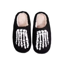 Halloween Skull Toe Plush Slippers