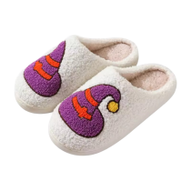 Halloween Wizard Hat Plush Slippers