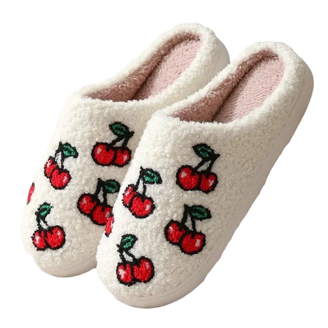 Halloween Cherry Plush Slippers Halloween Cherry Plush Slippers