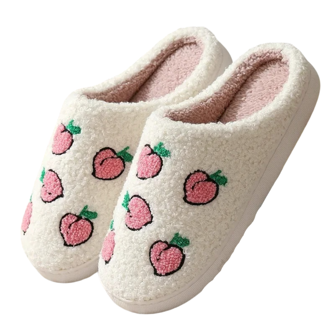 Halloween Peach Plush Slippers Halloween Peach Plush Slippers