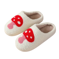 Halloween Red Mushrooms Plush Slippers