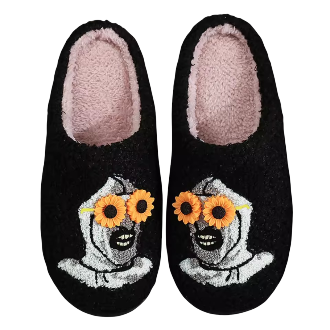 Halloween Clown Thermal Plush Slippers