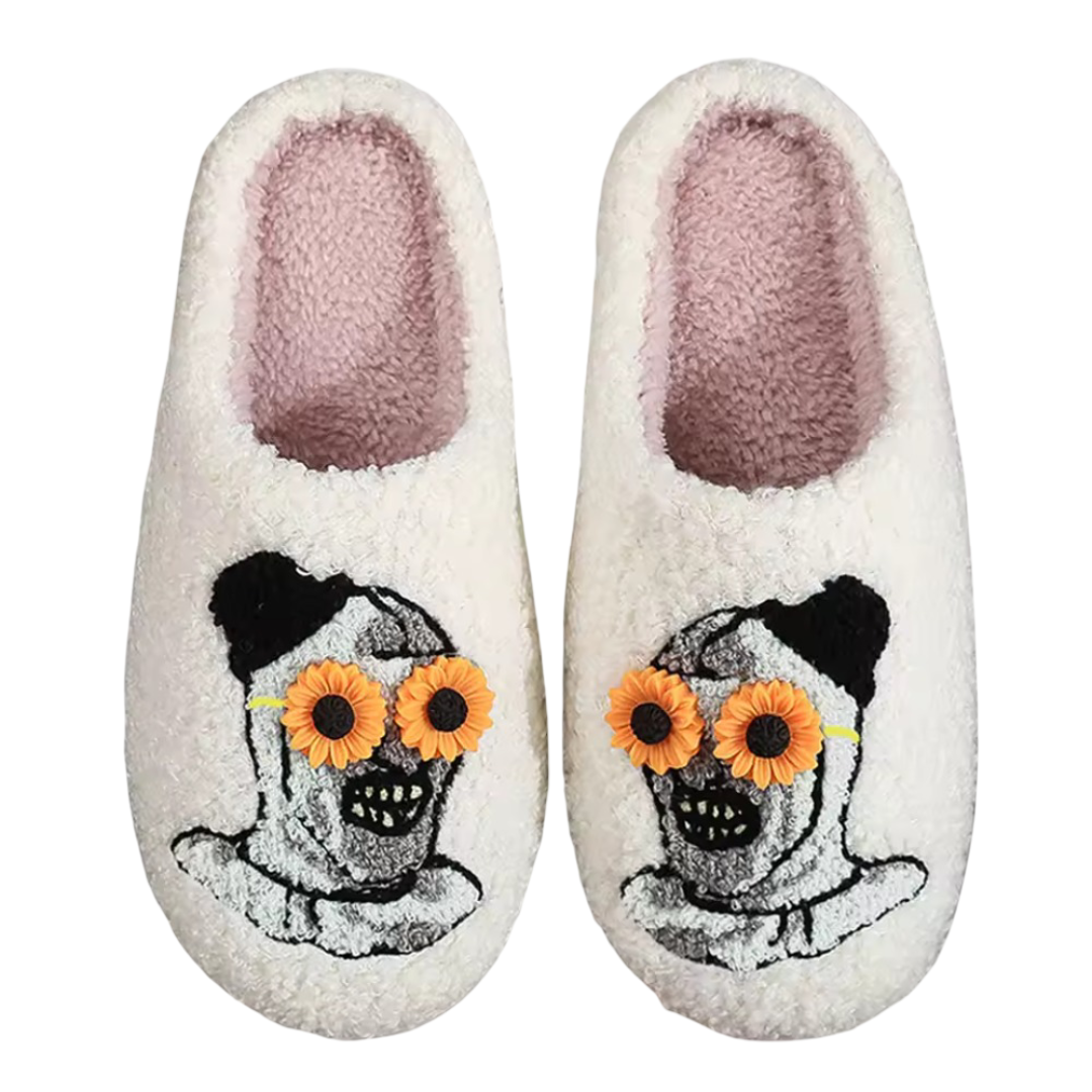 Halloween Clown Thermal Soft Plush Slippers