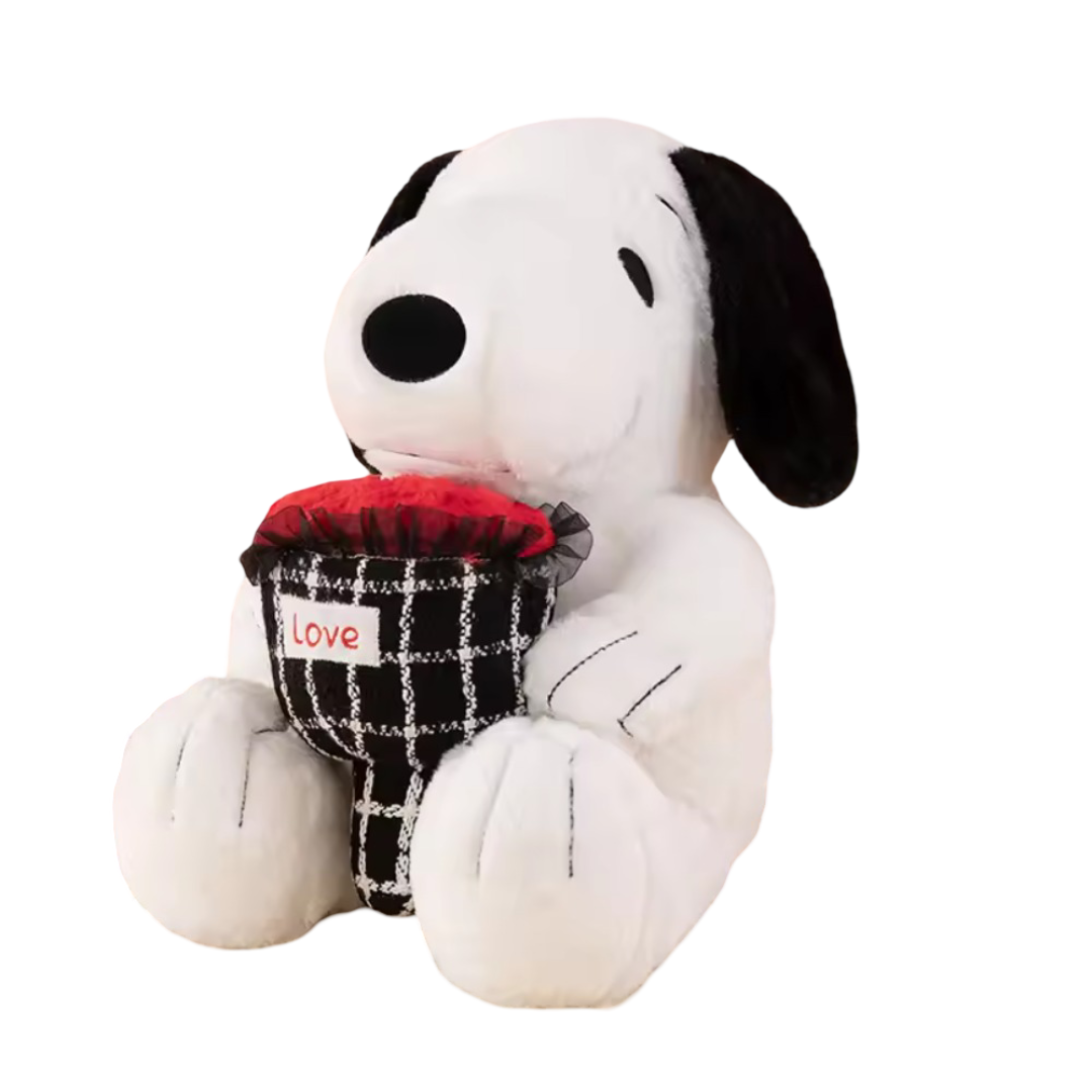 Snoopy With Bouquet Plush Toy Snoopy With Bouquet Plush Toy