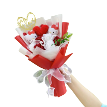 Cartoon Hello Kitty Red Plush Bouquet