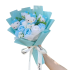 Cartoon Hello Kitty With Blue Rose Plush Bouquet