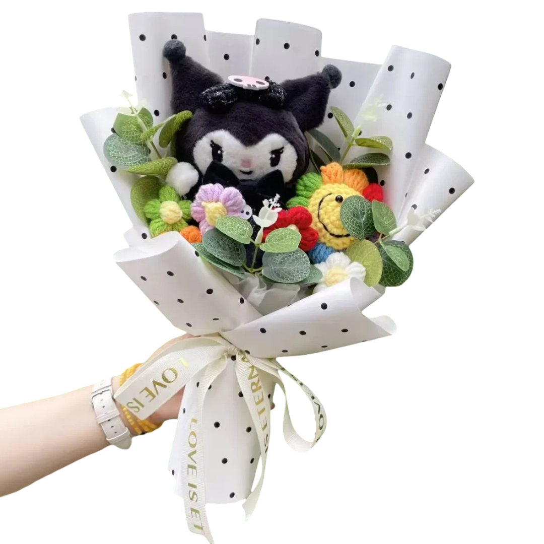 35cm Cartoon Kuromi Flowers Soft Plush Bouquet 35cm Cartoon Kuromi Flowers Soft Plush Bouquet