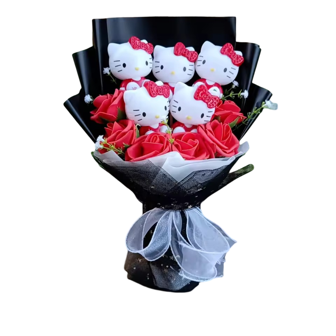 Anime Hello Kitty Plush Black Bouquet Anime Hello Kitty Plush Black Bouquet