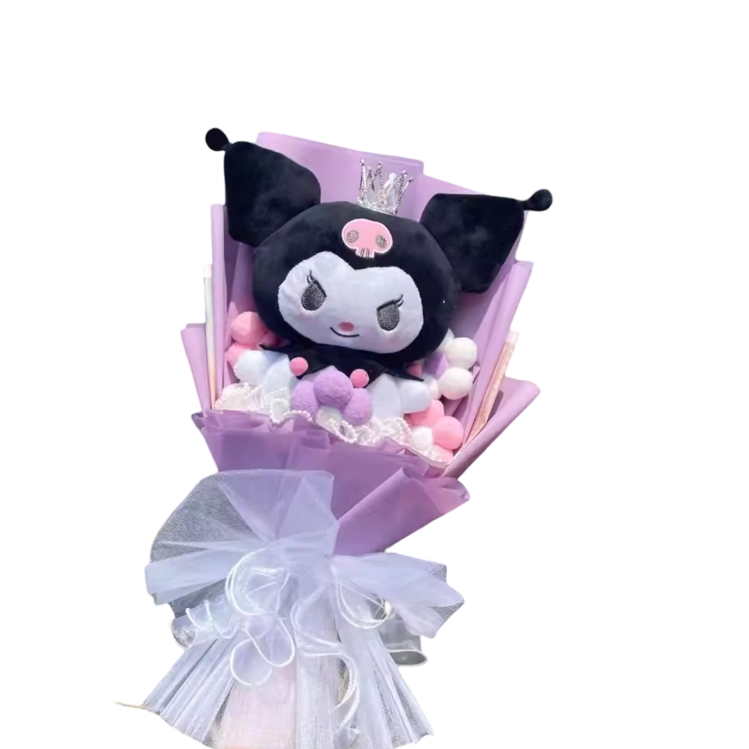 Cartoon Sanrio Kuromi Soft Plush Bouquet Cartoon Sanrio Kuromi Soft Plush Bouquet