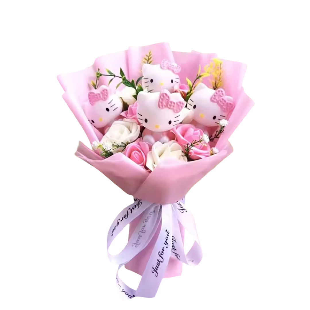 Sanrio Anime Hello Kitty Plush Pink Bouquet Sanrio Anime Hello Kitty Plush Pink Bouquet