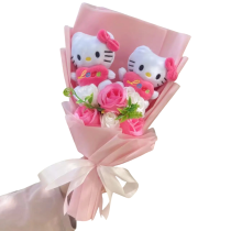 Cartoon Hello Kitty Flowers Plush Toy Stuffed Bouquet