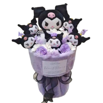 Sanrio Cartoon Kuromi Soft Stuffed Plush Bouquet