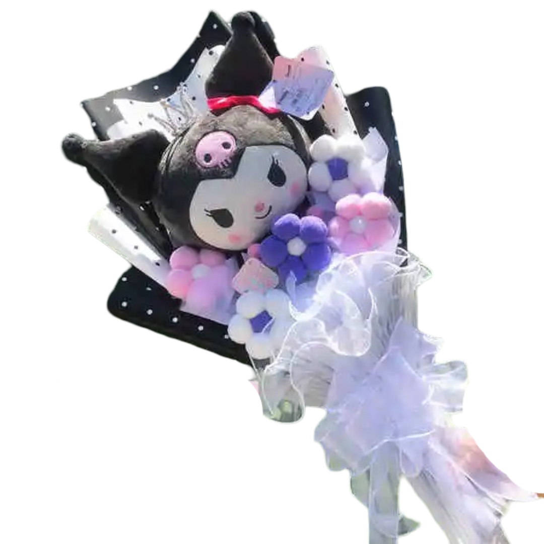 Sanrio Cartoon Kuromi Flowers Plush Bouquet