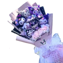 Sanrio Cartoon Kuromi Plush Stuffed Bouquet