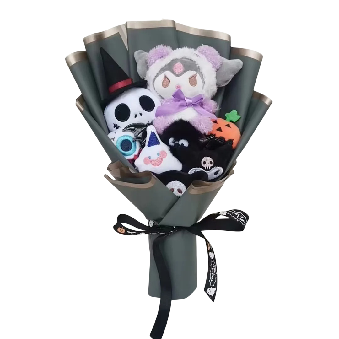 Halloween Jack Skellington And Kuromi Plush Bouquet Halloween Jack Skellington And Kuromi Plush Bouquet