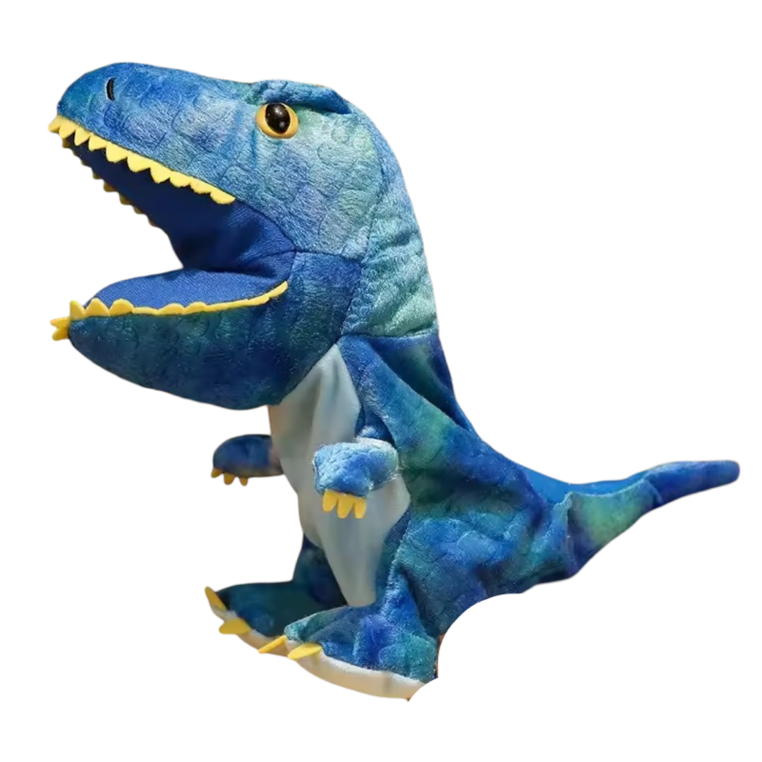 Blue Dinosaur Hand Finger Puppet Stuffed Plush Toy Blue Dinosaur Hand Finger Puppet Stuffed Plush Toy