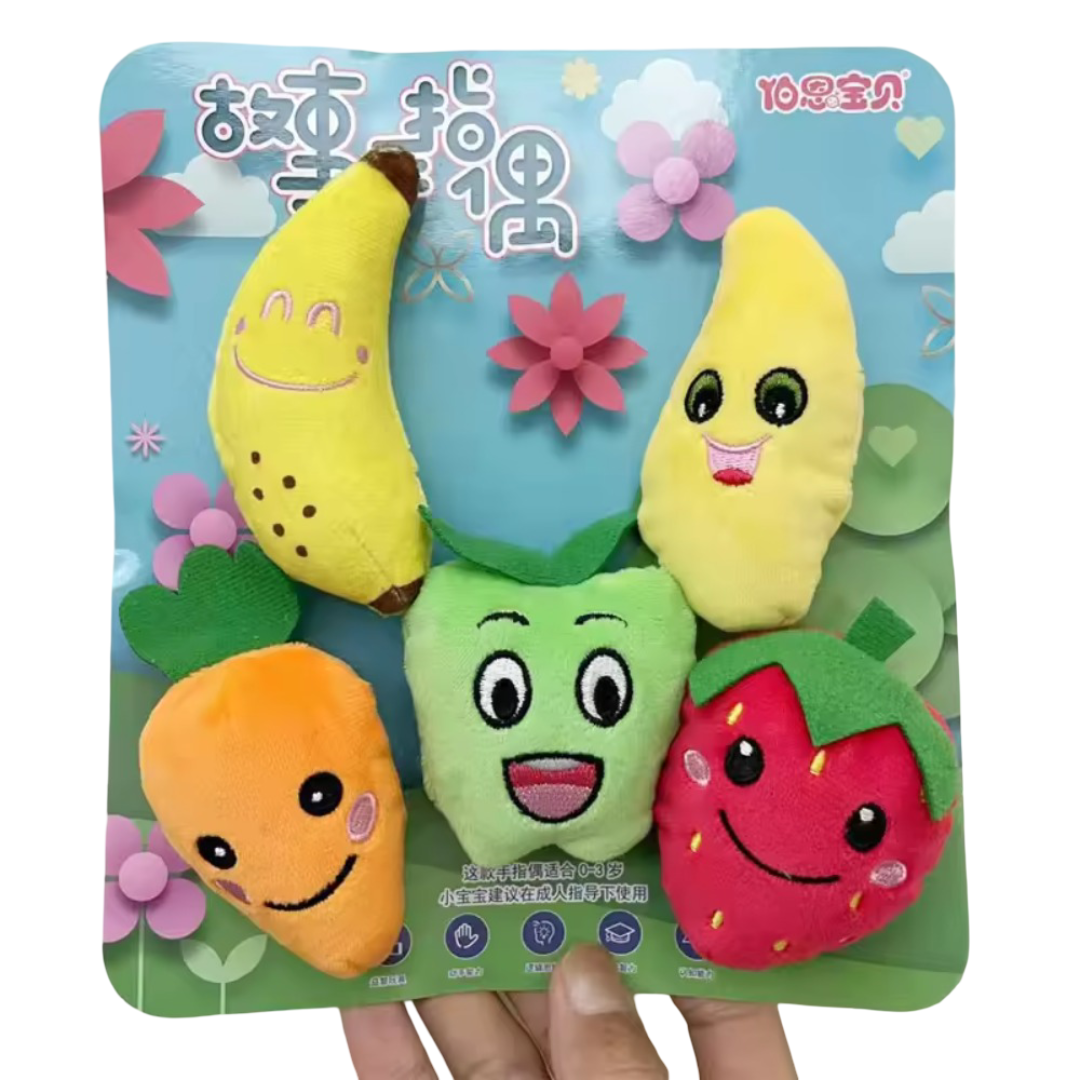 5Pcs Set Fruit Soft Plush Toy Hand Finger Puppet 5Pcs Set Fruit Soft Plush Toy Hand Finger Puppet