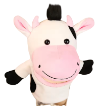 Cow Hand Finger Puppet Stuffed Plush Toy
