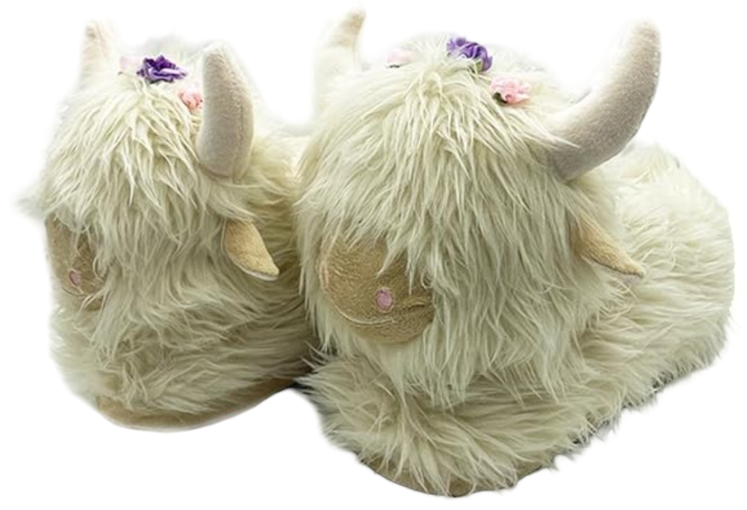 Animal Highland Cow Soft Stuffed Plush Slippers Animal Highland Cow Soft Stuffed Plush Slippers