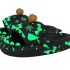 Luminous Black Shark Slippers