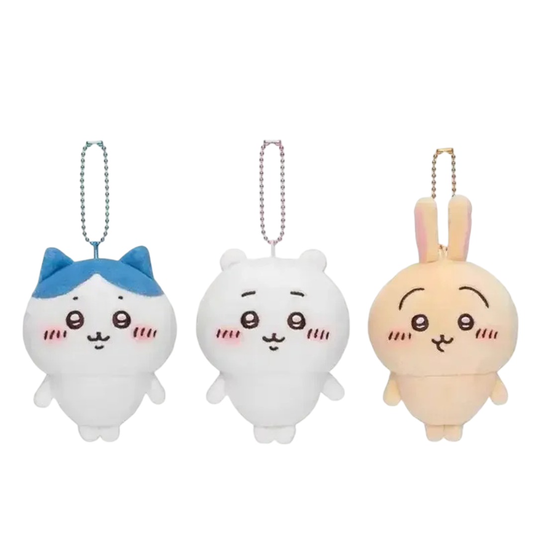 3Pcs Chiikawa Character Plush Keychain