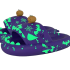 Luminous Purple Shark Slippers
