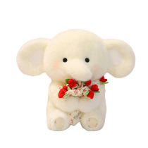 Elephant Plush Toy With Bouquet