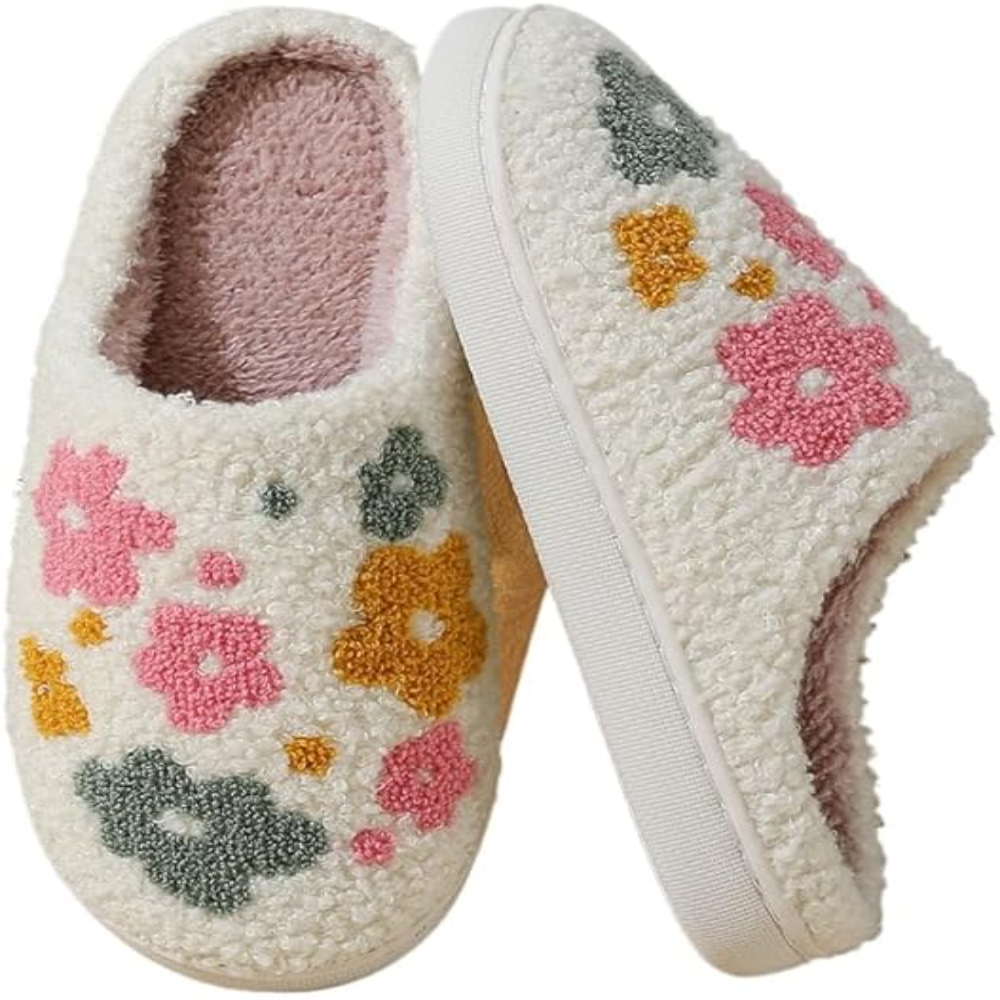 Flower Plush Slippers