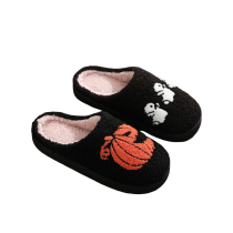 Halloween Pumpkin And Ghost Plush Slippers