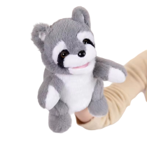 Gray Raccoon Puppet Stuffed Plush Toy