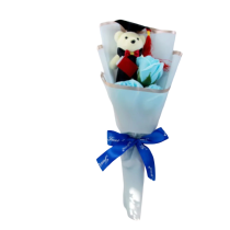 Bear Graduation Plush Rose Bouquet