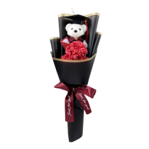 16cm Bear Graduation Plush Bouquet