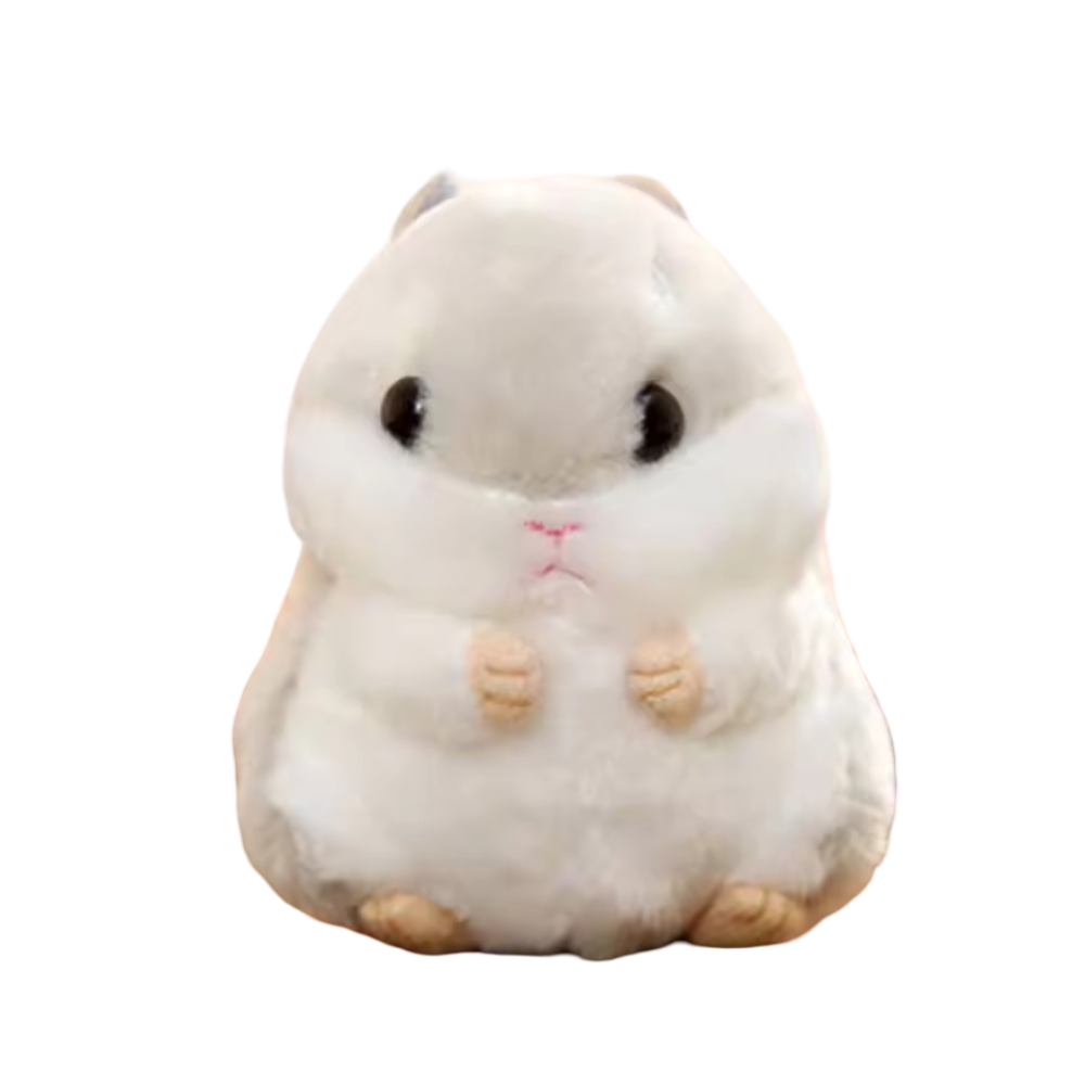 10cm Animal Light Grey Hamster Plush Toy