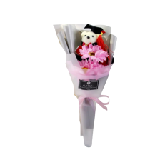 Bear Graduation Soft Plush Sunflower Bouquet
