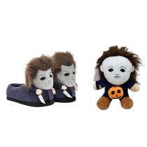 2Pcs Halloween Michael Myers Toy And Slippers
