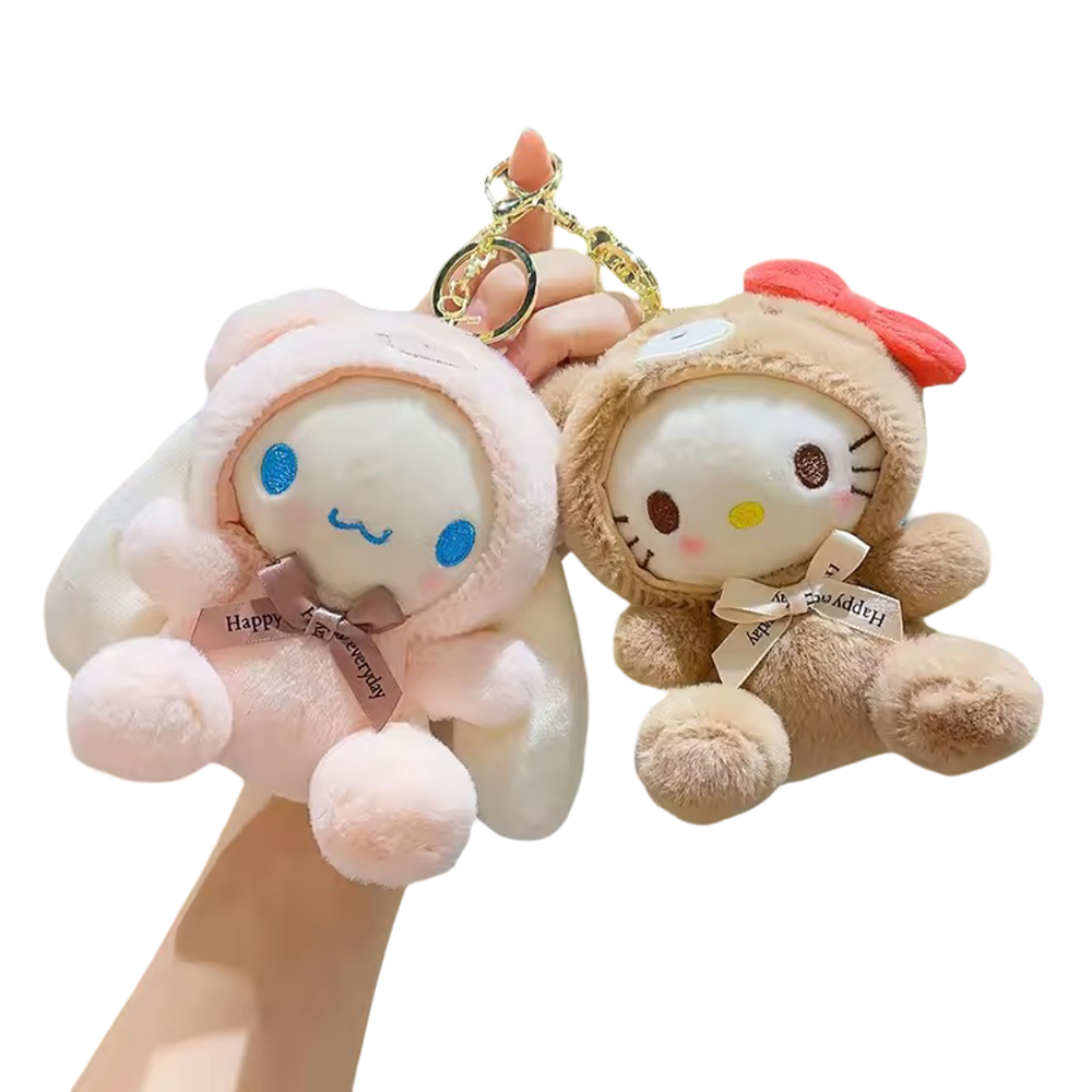 Anime Sanrio Cinnamoroll And Hello Kitty Plush Keychain Anime Sanrio Cinnamoroll And Hello Kitty Plush Keychain