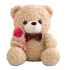 Teddy Bear Stuffed Plush Toy With Bouquet