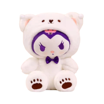 25cm Sanrio Kuromi Turn Into Panda Plush Toy