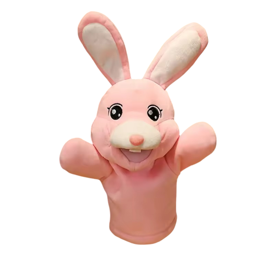 Pink Rabbit Hand Finger Puppet Stuffed Plush Toy Pink Rabbit Hand Finger Puppet Stuffed Plush Toy