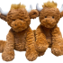 2Pcs Highland Cow Stuffed Plush Toy
