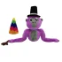 28cm Purple Gorilla Tag Monkey Plush Toy