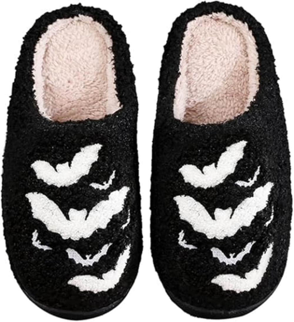 Halloween Bat Plush Slippers