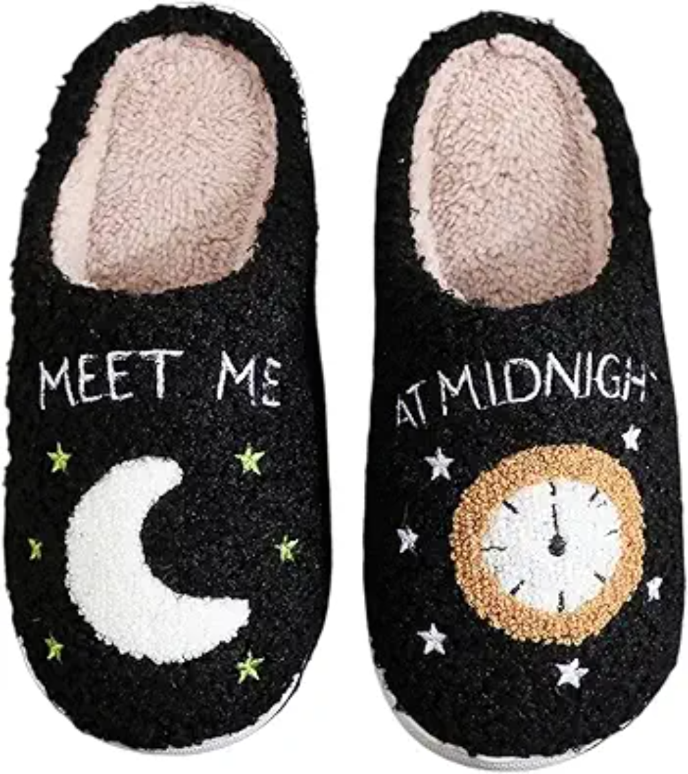 Meet Me At Midnight Soft Plush Slippers