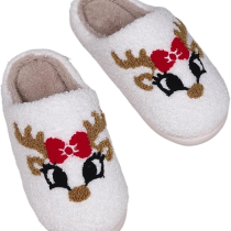 Christmas Deer Soft Stuffed Plush Slippers