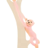 Animal Pink Monkey Plush Stuffed Toy