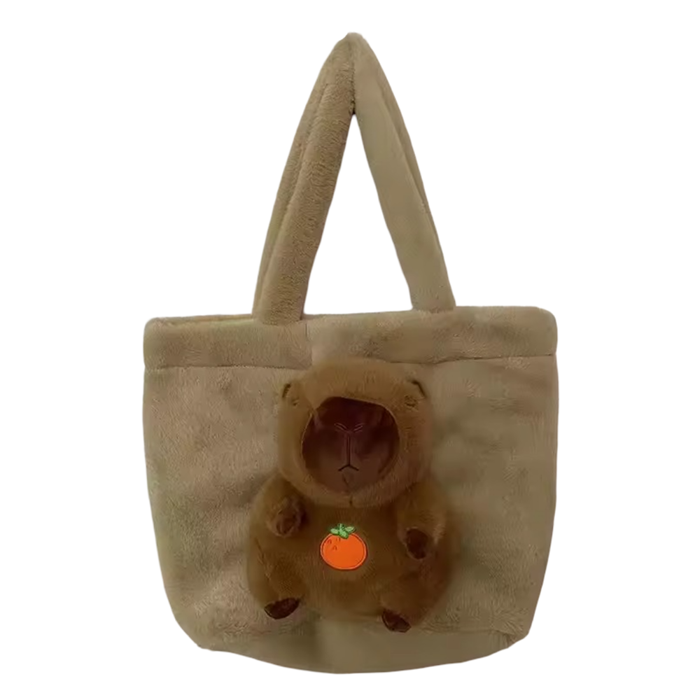 28cm Cartoon Capybara Plush Shoulder Bag 28cm Cartoon Capybara Plush Shoulder Bag