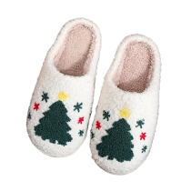 Christmas Tree Soft Plush Slippers