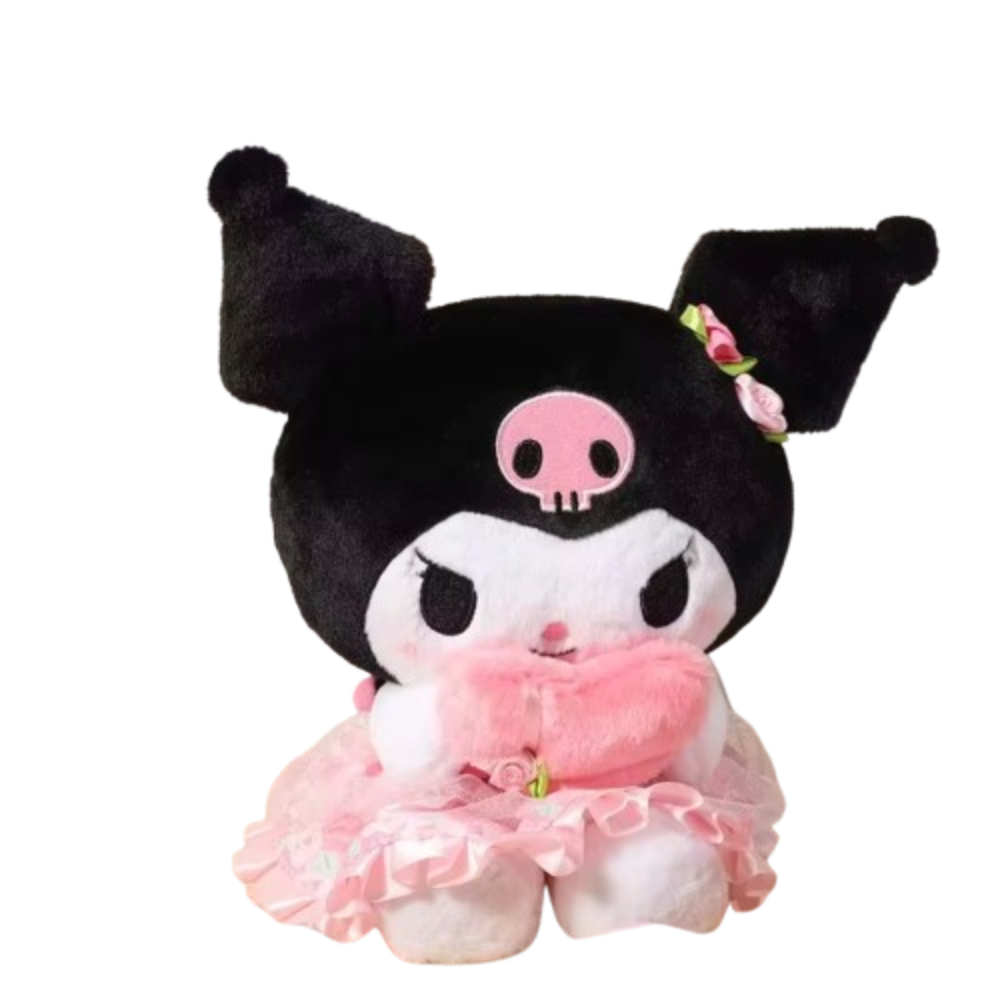 30cm Sanrio Kuromi With Heart Plush Toy 30cm Sanrio Kuromi With Heart Plush Toy