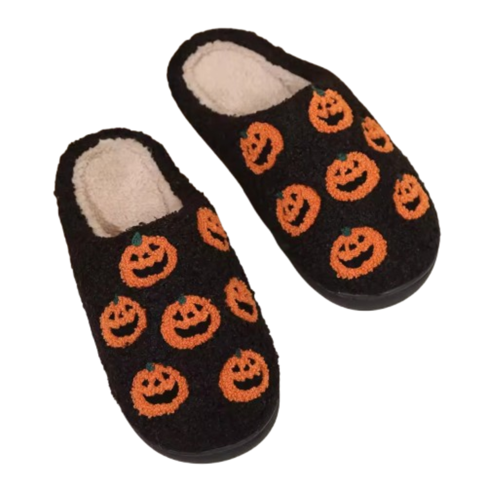 Halloween Pumpkin Soft Stuffed Plush Slippers